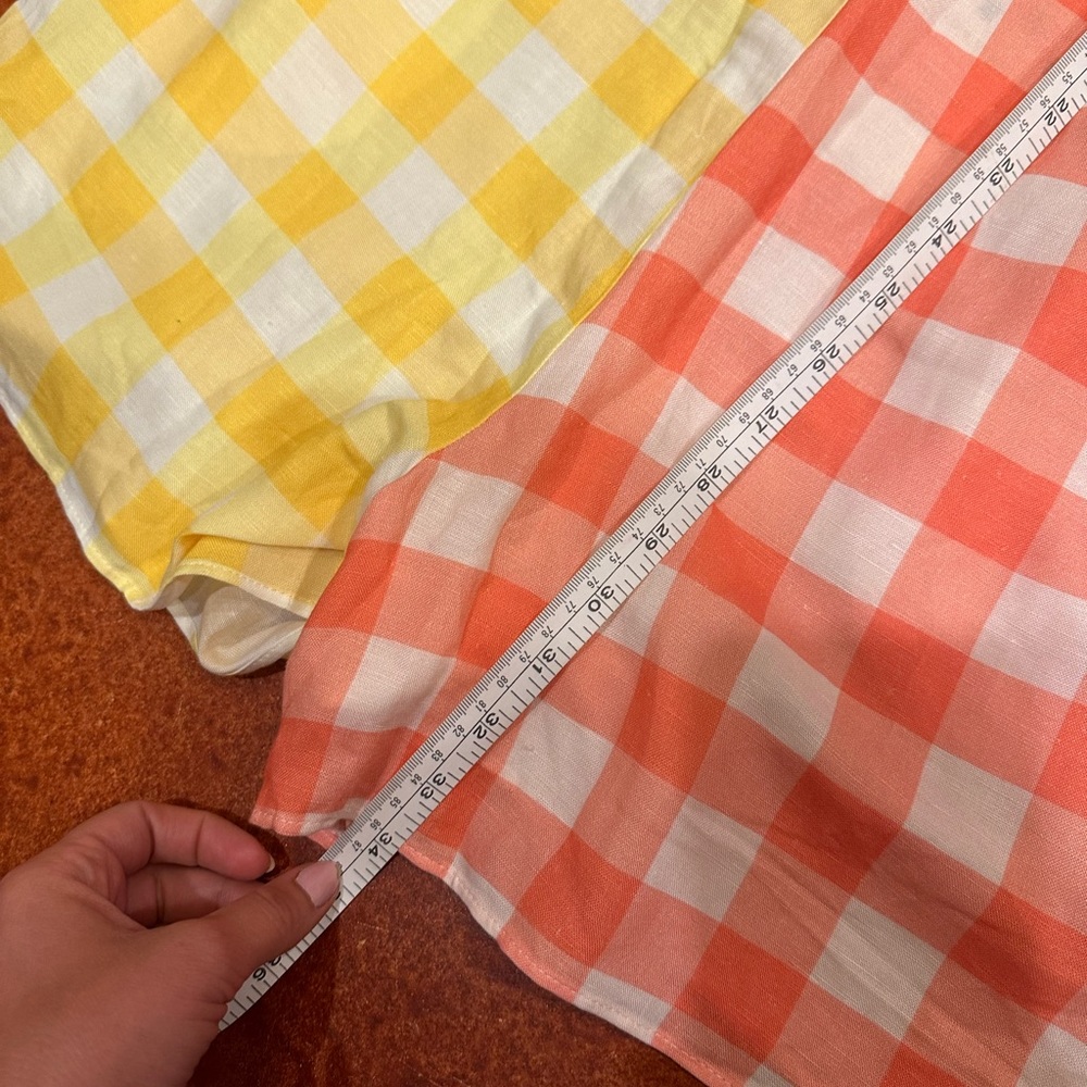 NWT Anthropologie Farm Rio Gingham Contrast Romper - Picture 7 of 8